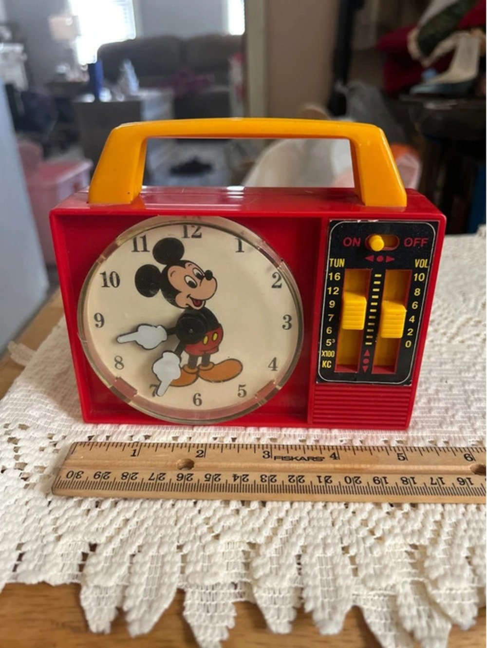 Vintage Mickey wind up radio toy